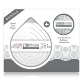 Flat Drain Combo for Bathtub & Bathroom Sink - White