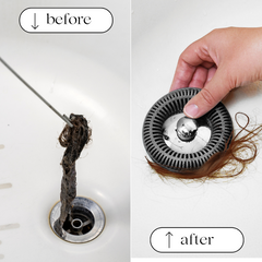 TubRing, Tub Drain Protector for Pop-Up Stopper - Charcoal Gray