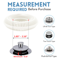 TubRing, Tub Drain Protector for Pop-Up Stopper - White