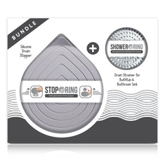 Flat Drain Combo for Bathtub & Bathroom Sink - Gray