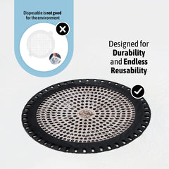Ultra ShowerRing, Walk-In Shower Drain Protector - Black