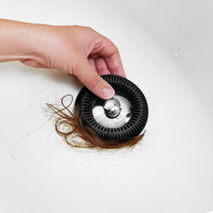 TubRing, Tub Drain Protector for Pop-Up Stopper - Black