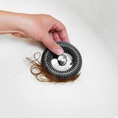 TubRing, Tub Drain Protector for Pop-Up Stopper - Charcoal Gray