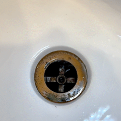Flat Drain Combo for Bathtub & Bathroom Sink - White