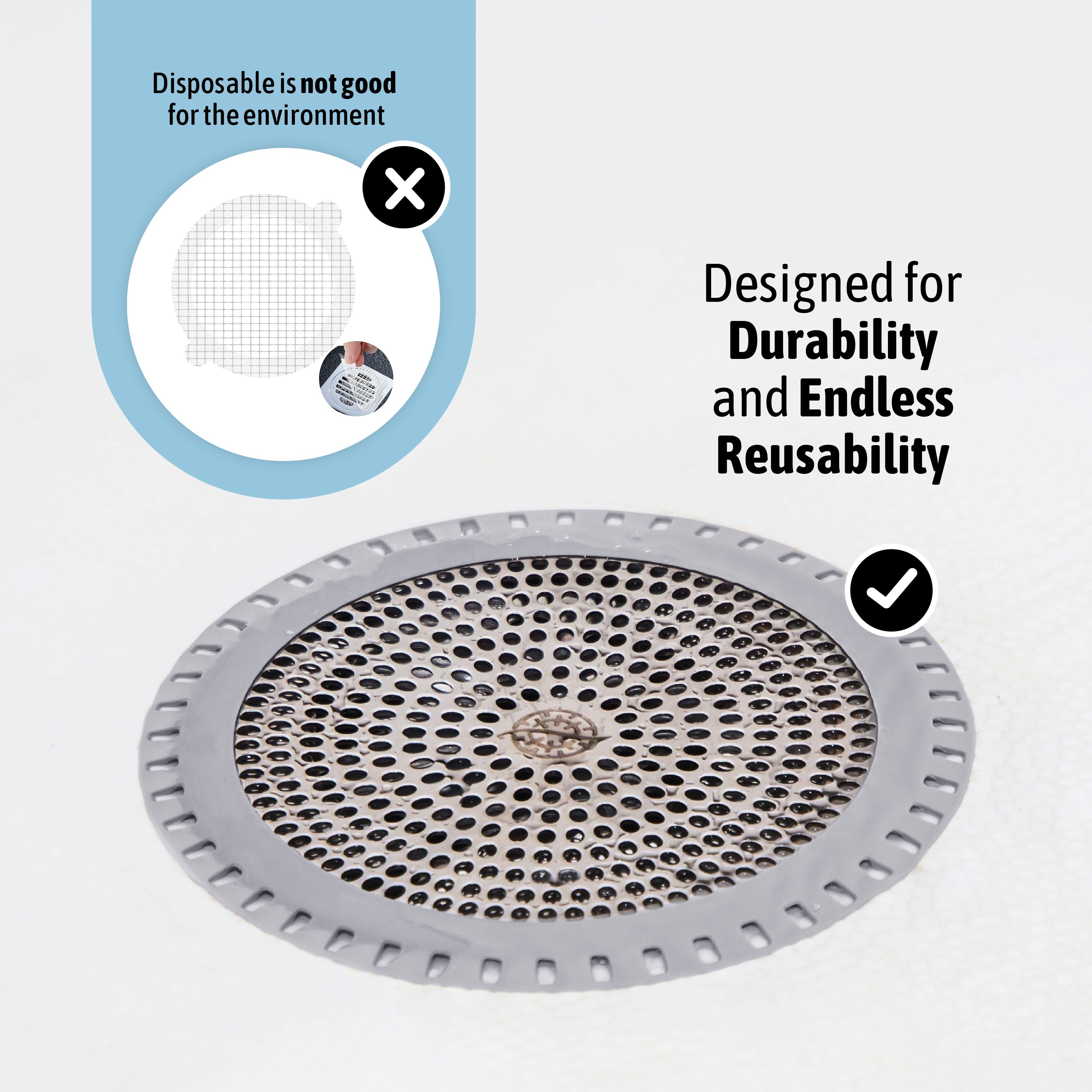 Ultra ShowerRing, Walk-In Shower Drain Protector