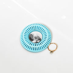 SinkRing, Bathroom Sink Drain Protector - SkyBlue