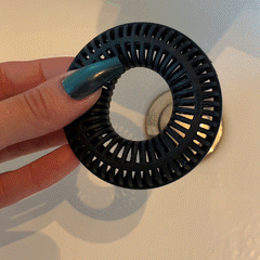 SinkRing, Bathroom Sink Drain Protector - Charcoal Gray