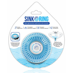 SinkRing, Bathroom Sink Drain Protector - SkyBlue