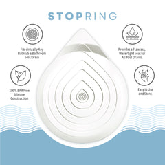 Flat Drain Combo for Bathtub & Bathroom Sink - White