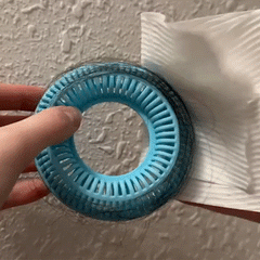 TubRing, Tub Drain Protector for Pop-Up Stopper - Charcoal Gray