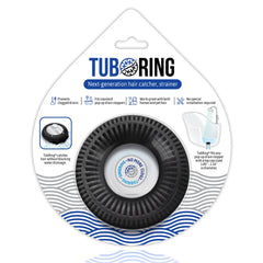 TubRing, Tub Drain Protector for Pop-Up Stopper - Black