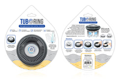 TubRing, Tub Drain Protector for Pop-Up Stopper - Charcoal Gray