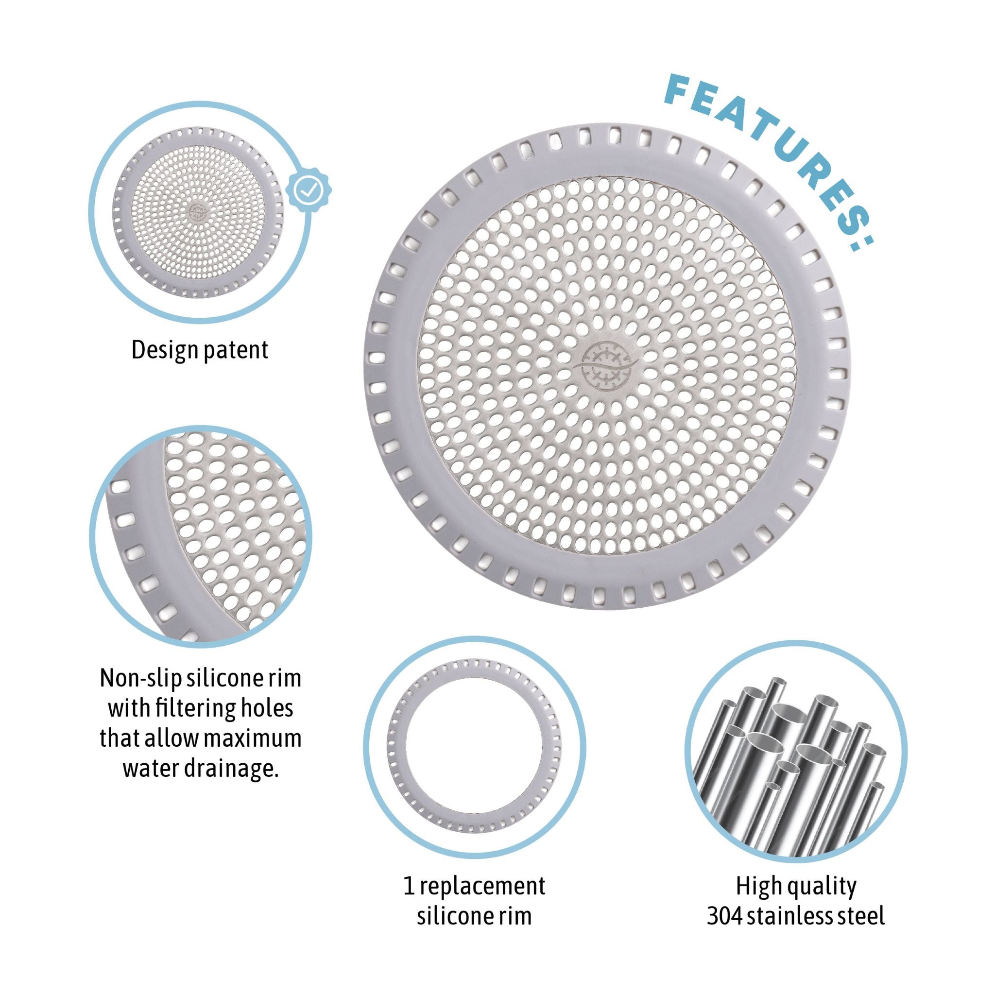 Ultra ShowerRing, Walk-In Shower Drain Protector