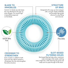 TubRing, Tub Drain Protector for Pop-Up Stopper