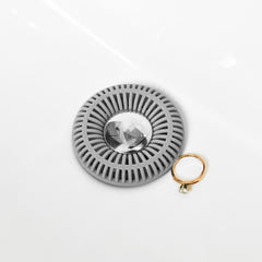 SinkRing, Bathroom Sink Drain Protector - Gray