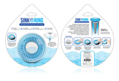SinkRing, Bathroom Sink Drain Protector - SkyBlue