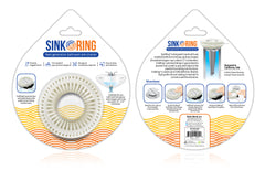 SinkRing, Bathroom Sink Drain Protector - White