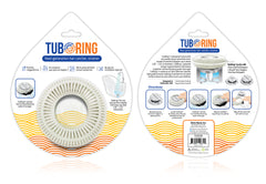 TubRing, Tub Drain Protector for Pop-Up Stopper - White