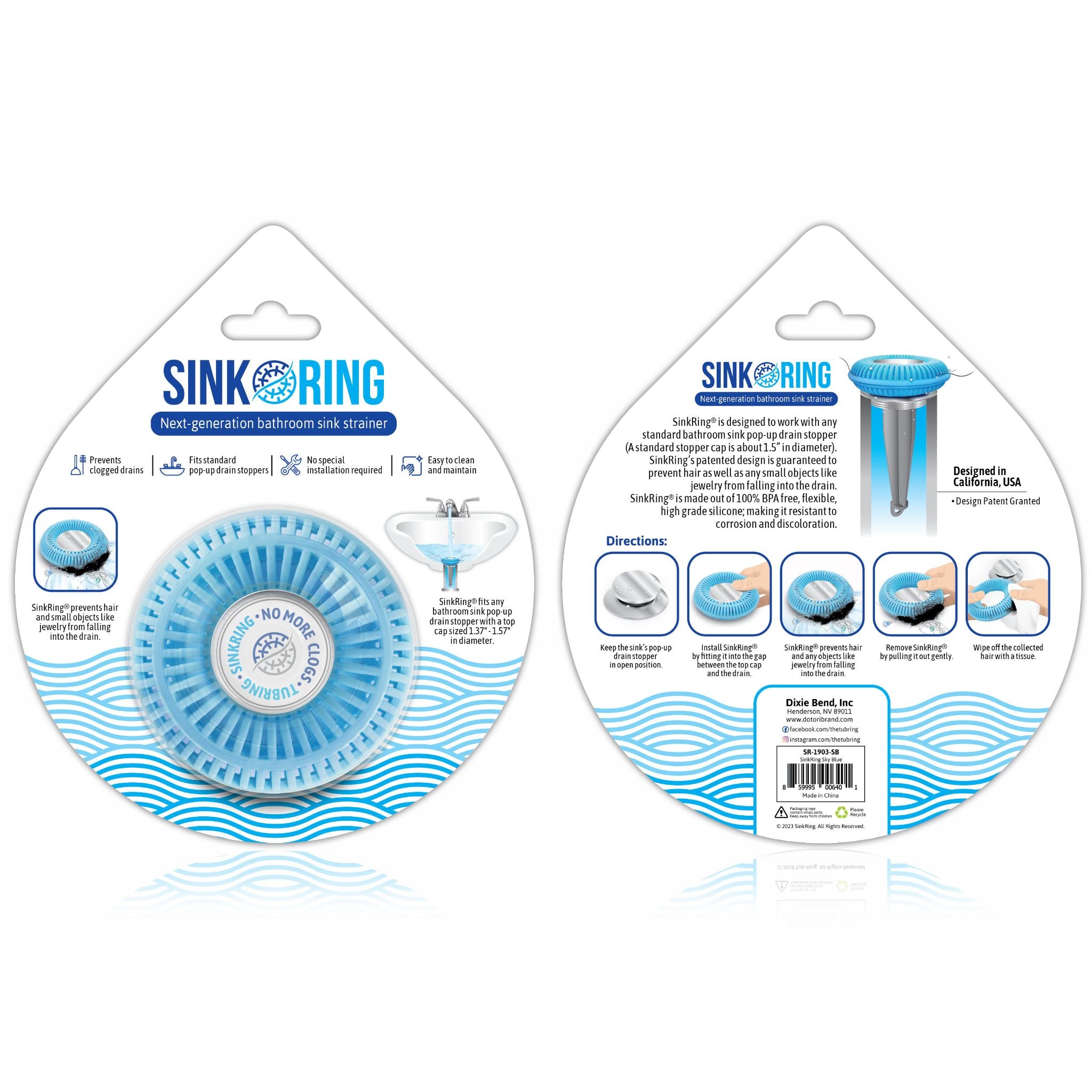 SinkRing, Bathroom Sink Drain Protector