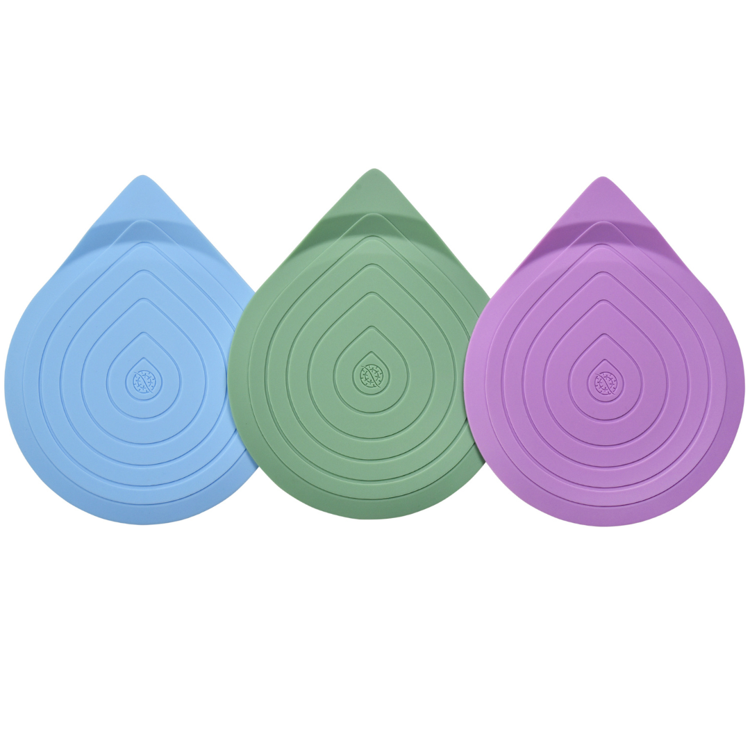 StopRing, Universal Drain Stopper, SkyBlue/Sage Green/Violet