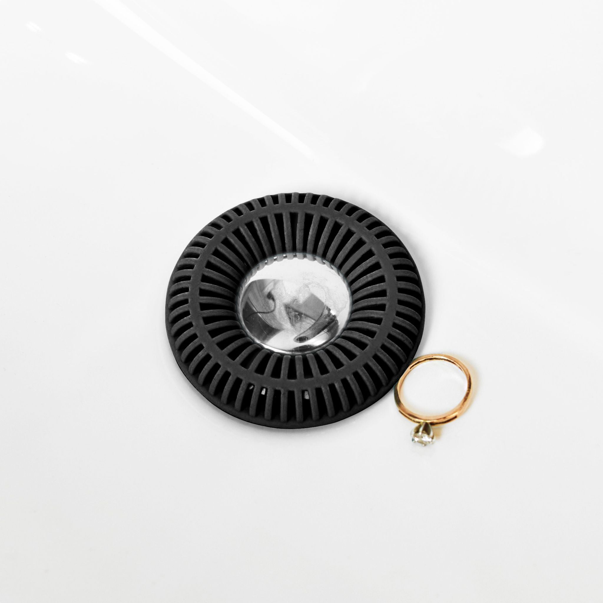 SinkRing, Next-Generation Bathroom Sink Strainer - Black