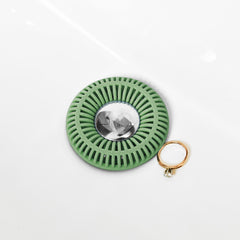 SinkRing, Bathroom Sink Drain Protector - Sage Green