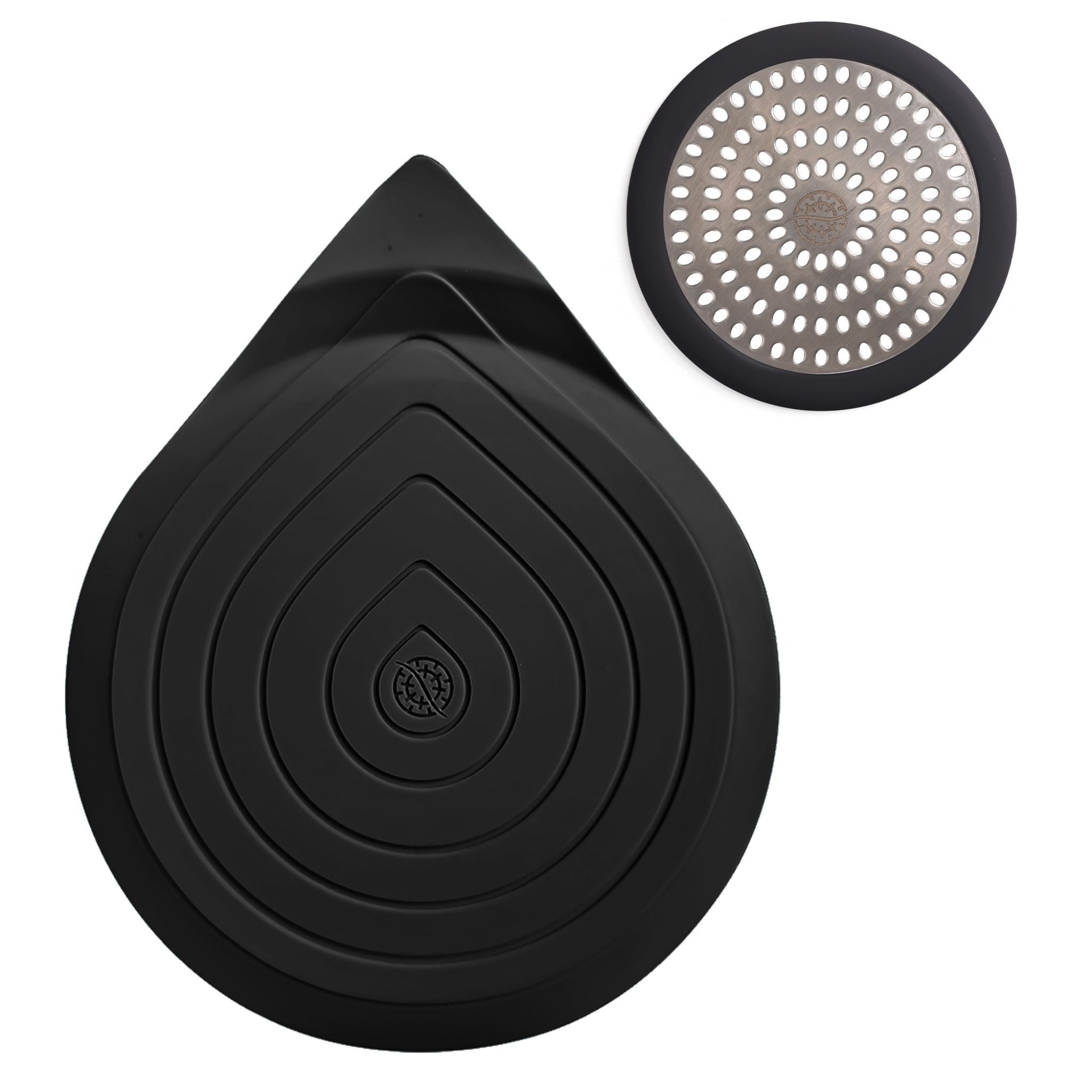 Flat Drain Combo for Bathtub & Bathroom Sink - Black
